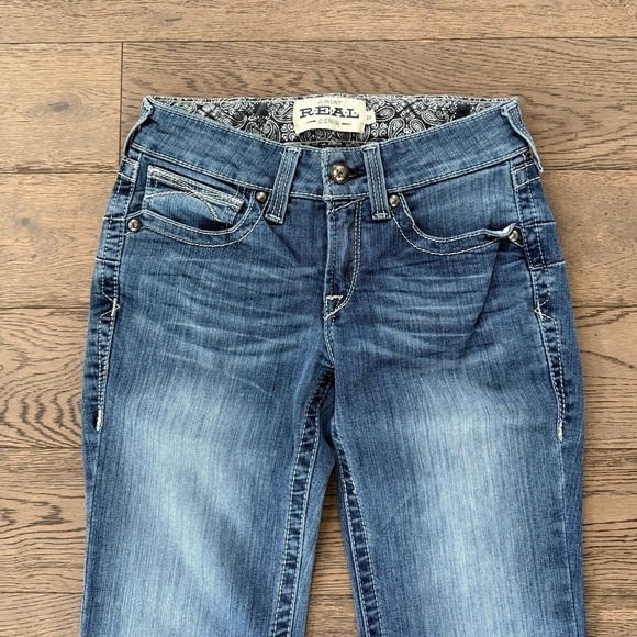 Ariat Real Denim Mid Rise Straight Leg Jeans - Picture 7 of 11